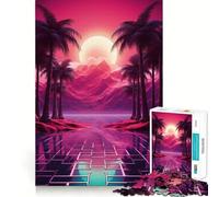 Puzzle de 1000 pièces Rêverie au Coucher du Soleil nostalgique pour Adolescents, Puzzle Stimulant la mémoire, Jeu apaisant, Bords Nets, Cadeau de qualité supérieure (38x52cm)