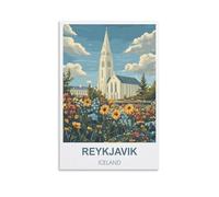 Puzzle de 1000 pièces, Reykjavik Islande, Jeu de décompression pour Adultes, Jouets pour étudiants et Enfants, Cadeau de Noël ou d'anniversaire, 70 x 50 cm