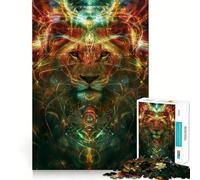 Puzzle de 1000 pièces Rituel du Lion Antique pour Adultes Jeu d'exercice Mental,découpe de précision,Bords Lisses,activité relaxante à Faire en Groupe à l'intérieur (38x26cm)