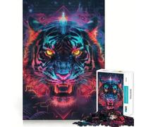 Puzzle de 1000 pièces Rituel du Tigre Antique pour Adolescents Jeu de mémoire Amusant,pièces Robustes et découpées avec précision,Format Portable et idéal pour Les Voyages (38x52cm)