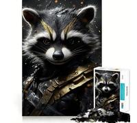 Puzzle de 1000 pièces Rocket Raccoon Portrait pour Adultes, Jouet de logique Fine, Loisirs, Bords Nets, Objet de Collection (38x26cm)