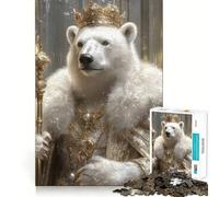 Puzzle de 1000 pièces Roi Ours Polaire pour Adolescents stimule la mémoire, Loisirs à la Maison, Assemblage d'image, Joli Cadeau (50x75cm)