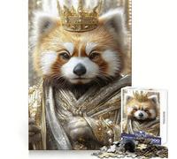 Puzzle de 1000 pièces Roi Panda Roux pour Adultes Un Jeu de mémoire Relaxant et ludique, idéal pour Un Assemblage Artistique (50x75cm)