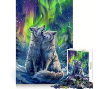 Puzzle de 1000 pièces Romance Loup des Neiges pour Adolescents, Jeu Intelligent d'intérieur, découpe précise, Cadeau Exquis (38x26cm)