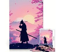 Puzzle de 1000 pièces Ronin Samurai Silhouette pour Adolescents Renforce la mémoire, Divertissement paisible, Bords de qualité, (50x75cm)