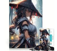 Puzzle de 1000 pièces Ronin Samurai Woman pour Adultes, Jeu de logique Fine, Loisirs, Bords Nets, Objet de Collection (38x26cm)