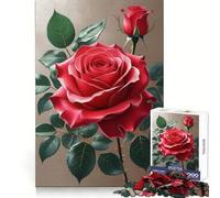 Puzzle de 1000 pièces Rose Rouge en Bouton pour Adolescents Jeu de réflexion et de création Collective Découpe Nette et précise Objet de Collection (50x75cm)