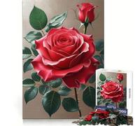 Puzzle de 1000 pièces Rose Rouge en Bouton pour Adultes, idéal pour se détendre et développer Ses capacités cognitives Collection d'œuvres d'art aux Bords précis (38x26cm)