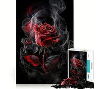 Puzzle de 1000 pièces Rose Rouge pour Adultes Un Jeu de mémoire Relaxant et ludique, idéal pour Un Assemblage Artistique (38x26cm)