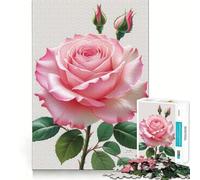 Puzzle de 1000 pièces Roses Roses en Bouton pour Adolescents Renforce la mémoire, Passe-Temps apaisant, Cadeau Festif de qualité (38x52cm)