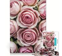 Puzzle de 1000 pièces Roses Roses en Gros Plan pour Adolescents, Un Casse-tête Relaxant et Amusant, idéal pour se détendre ou Offrir Un Cadeau touchant (38x52cm)