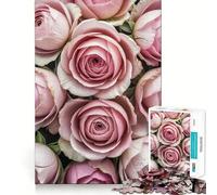 Puzzle de 1000 pièces Roses Roses en Gros Plan pour Adolescents, Un Casse-tête Relaxant et Amusant, idéal pour se détendre ou Offrir Un Cadeau touchant (38x26cm)