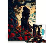 Puzzle de 1000 pièces Rosier Rebelle en deuil pour Adolescents améliore la mémoire, Passe-Temps Silencieux, Cadeau d'anniversaire aux Bords précis (50x75cm)