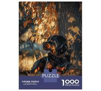 Puzzle De 1000 Pièces Rottweiler Under A Tree pour Adultes, Jouet, Décoration Murale, Défi Difficile, Idéal comme Cadeau pour Toute La Famille 70x50cm/1000pcs