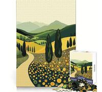 Puzzle de 1000 pièces Route sinueuse à Travers Les collines pour Adolescents, idéal pour pratiquer la logique, se détendre et Offrir Un Cadeau Parfait (38x52cm)