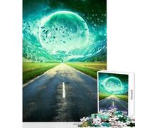 Puzzle de 1000 pièces Route Verte Jeu éducatif pour Les Enfants Convient pour décorer Un Bureau Dimensions 38x52cm