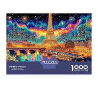 Puzzle de 1000 pièces « Rue de Paris » avec Aurore boréale sur la Ville, Belle décoration, défi Stimulant, idéal pour Un Anniversaire (Homme ou Femme), 38 x 26 cm / 1000 pièces.