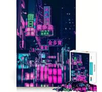 Puzzle de 1000 pièces Rue de Tokyo pour Adolescents Jeu de logique et de réflexion, Anti-Stress, découpe précise, Joli Cadeau 38x26cm