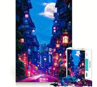 Puzzle de 1000 pièces Rues de néon pour Adolescents, idéal pour développer la réflexion et Passer du Temps de Loisirs, avec des Bords précis Un Cadeau attentionné 38x52cm
