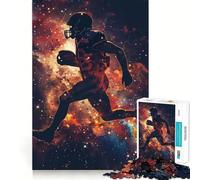 Puzzle de 1000 pièces Rugby Galaxy Silhouette pour Adultes Stimulation de la mémoire et réduction de l'anxiété Cadeau Artistique à Assembler (38x26cm)