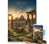 Puzzle de 1000 pièces Ruines de Rome au Coucher du Soleil pour Adultes renforcez Votre mémoire, soulagez Votre Stress et Profitez d'une Surprise d'anniversaire de qualité (50x75cm)