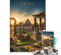 Puzzle de 1000 pièces « Ruines de Rome au Coucher du Soleil » Un défi à relever ! Jeu éducatif Difficile adapté aux Personnes de 14 Ans et Plus (50x75cm)