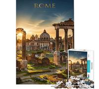 Puzzle de 1000 pièces « Ruines de Rome au Coucher du Soleil » Un défi à relever Un Jeu éducatif Difficile et Stimulant adapté aux Personnes de 14 Ans et Plus (38x26cm)