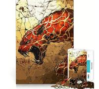 Puzzle de 1000 pièces Sabre Tooth Breaking Through pour Adultes, défiant Les méninges et la Relaxation, Collection d'œuvres d'art aux Bords précis (38x52cm)