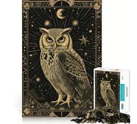Puzzle de 1000 pièces Sagesse du Hibou pour Adolescents Un Cadeau Artistique, idéal pour stimuler la mémoire et Lutter Contre Le Stress grâce à Ses découpes nettes (50x75cm)