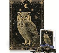 Puzzle de 1000 pièces Sagesse du Hibou pour Adolescents Un Cadeau Artistique, idéal pour stimuler la mémoire et Lutter Contre Le Stress grâce à Ses découpes nettes (50x75cm)