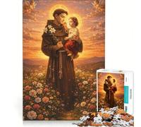 Puzzle de 1000 pièces Saint Antoine de Padoue Jouet éducatif Stimulant à compléter Cadeau Unique pour Un Anniversaire ou Noël 38x26cm
