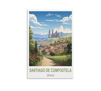 Puzzle de 1000 pièces Saint-Jacques-de-Compostelle, Espagne. Puzzle en Papier, idéal pour Adultes, Enfants et familles. Jeu Anti-Stress. 38 x 52 cm.