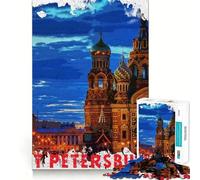 Puzzle de 1000 pièces Saint-Pétersbourg pour Adolescents, idéal pour développer Leurs capacités cognitives et Passer du Temps de Loisirs Finitions impeccables Cadeau attentionné 38x26cm