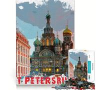 Puzzle de 1000 pièces Saint-Pétersbourg pour Adolescents, Jeu de réflexion et de Loisirs, Design Amusant, Assemblage, Cadeau élégant 38x52cm