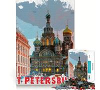 Puzzle de 1000 pièces Saint-Pétersbourg pour Adultes, Jeu de logique Stimulant, Moment de complicité, Cadeau de qualité supérieure 38x26cm