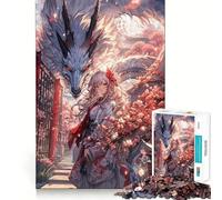 Puzzle de 1000 pièces Sakura, Fille Anime et Dragon, pour Adolescents, Jeu de Puzzle Stimulant la réflexion, Jeu de Groupe, Art Assembler, Cadeau Classique (50x75cm)