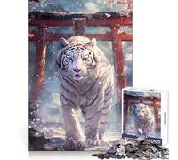 Puzzle de 1000 pièces Sakura Tiger Torii Path pour Adolescents, Jeu de logique Solide, Moments en Famille, Bords Nets, Surprise chaleureuse (38x52cm)
