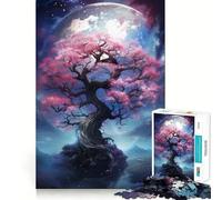 Puzzle de 1000 pièces Sakura Tree Dreamscape pour Adolescents Jeu de réflexion et de création Collective Objet de Collection aux découpes nettes (38x26cm)