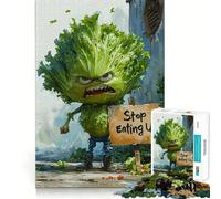 Puzzle de 1000 pièces Salade en colère pour Adolescents végétaliens Jeu de mémoire,Verrouillage sûr,Aucune pièce ne se détache,idéal pour Les Voyages (50x75cm)