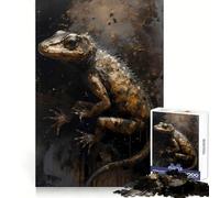 Puzzle de 1000 pièces Salamandre Monde Mythique pour Adolescents Jeu intellectuel et de détente mentale Découpe de qualité Cadeau de Vacances (38x26cm)