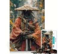 Puzzle de 1000 pièces Samouraï à l'épée pour Adolescents, Jeu de logique et de Train, Anti-Stress, découpe Lisse, Cadeau mémorable (38x26cm)