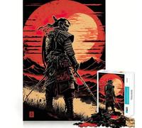 Puzzle de 1000 pièces Samouraï au Coucher du Soleil pour Adultes, idéal pour stimuler la mémoire et Partager Un Moment de Joie en Famille, Motif à Assembler, Cadeau du Père Noël 38x26cm