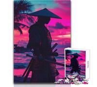 Puzzle de 1000 pièces Samouraï au Coucher du Soleil Un Jeu Relaxant pour occuper Son Temps Libre Découpe précise et régulière Dimensions 50x75cm