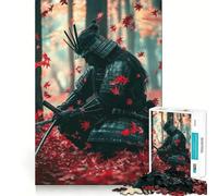 Puzzle de 1000 pièces Samouraï dans la forêt d'automne pour Adultes et Adolescents, Jeu intellectuel, à Partager à la Maison, qualité et découpe Classiques (38x52cm)