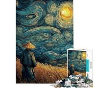 Puzzle de 1000 pièces Samouraï dans la nuit étoilée un puzzle idéal pour les adolescents un exercice d'assemblage pour développer la motricité fine et le cerveau un parfait pour les amis et la famille