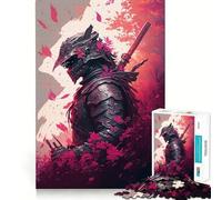Puzzle de 1000 pièces Samouraï dans Les Fleurs de Cerisier pour Adultes Un Cadeau créatif, idéal pour développer sa mémoire et apaiser Son Esprit (38x52cm)