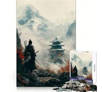 Puzzle de 1000 pièces Samouraï dans Un Paysage de Montagne Brumeux pour Adultes Un Cadeau créatif, idéal pour développer sa mémoire et apaiser Son Esprit (38x52cm)