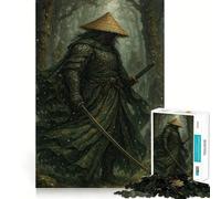 Puzzle de 1000 pièces Samouraï dans Une forêt enneigée pour Adolescents Jeu intellectuel, détente mentale, découpe de qualité, Cadeau de Noël (38x52cm)