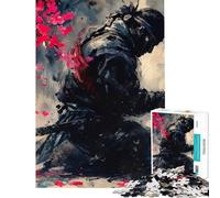 Puzzle de 1000 pièces : Samouraï en Contemplation avec des Fleurs de Cerisier idéal pour Un Anniversaire Noël ou Tout Simplement pour Toute la Famille (à partir de 14 Ans) (50x75cm)
