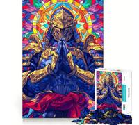 Puzzle de 1000 pièces Samouraï en prière pour Adolescents Jeu Intelligent et Relaxant, Assemblage du Motif Liste de souhaits du Père Noël 50x75cm